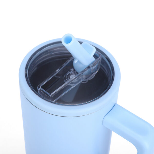 Insulated Stainless Steel Tumbler with Straw and Carry Handle