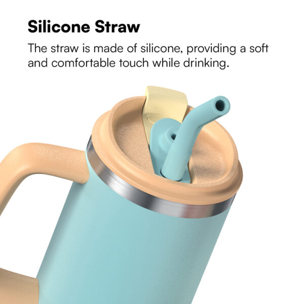 Insulated Stainless Steel Tumbler Jug with Handle and 2-in-1 Lid