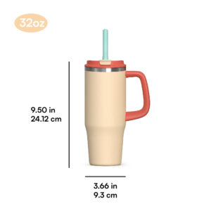 Insulated Stainless Steel Tumbler Jug with Handle and 2-in-1 Lid - Image 6