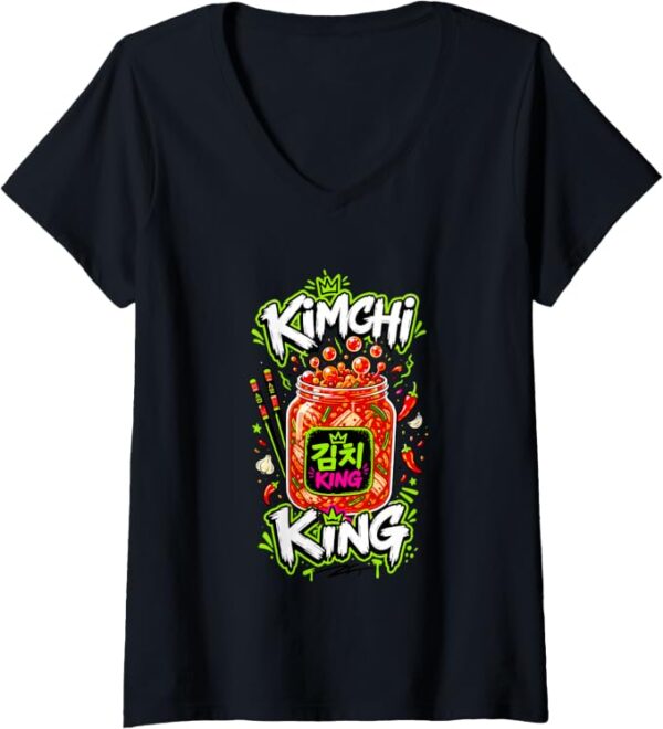 Kimchi King Graffiti V-neck T-Shirt