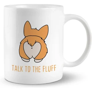 Ceramic Corgi Mug with Corgi Face - 11oz Funny Coffee & Tea Cup Suitable for Dog Lovers, Hand Wash Only, Gift for Christmas,